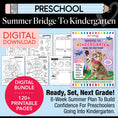 Load image into Gallery viewer, Printable Bridge To Kindergarten Digital Summer Workbook