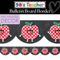Load image into Gallery viewer, Retro Schoolhouse Apples Retro Bulletin Board Border | 90s Teacher