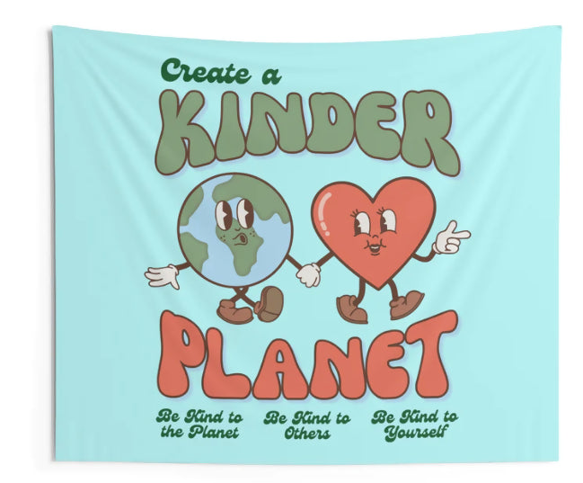 Create a Kinder Planet Earth Day Tapestry 60"in x 50"