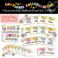 Load image into Gallery viewer, Rainbow Pastel Classroom Jobs Bulletin Board Set | Emotional Rollercoaster
