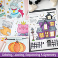 Load image into Gallery viewer, Printable First and Second Grade Halloween Worksheets, Activities and Coloring Pages | Halloween Party Pack