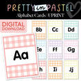 Load image into Gallery viewer, Printable Pastel Manuscript Alphabet Cards | Pretty in Pastel