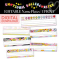 Load image into Gallery viewer, Printable Rainbow Pastel Editable Classroom Name Plates | Emotional Rollercoaster