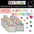 Load image into Gallery viewer, Printable Retro Editable Birthday Cakes Bulletin Board Set | 90s Teacher