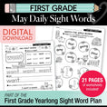 Load image into Gallery viewer, Printable First Grade May Daily Sight Words