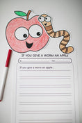 Load image into Gallery viewer, If You Give a Worm an Apple Craftivity