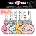 Load image into Gallery viewer, Boho Pastel Lightbulbs Printable Bulletin Board Cutouts | Pastel Pages