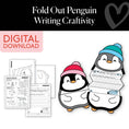 Load image into Gallery viewer, Printable January Fold Out Penguin Writing Craftivity