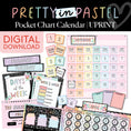 Load image into Gallery viewer, Printable Pastel Pocket Chart Calendar | Pretty in Pastel