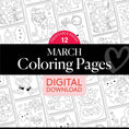 Load image into Gallery viewer, Free Printable March Coloring Pages Pack 2