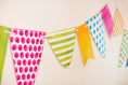 Load image into Gallery viewer, Wide Pennant Banner | Flamingo Watercolor | UPRINT | Schoolgirl Style
