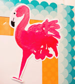 Flamingo Cut Out Flamingo Watercolor by UPRINT