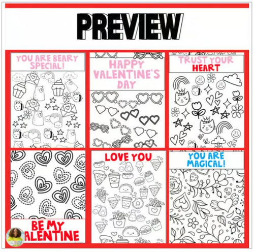 Valentine's Day Coloring Book | Printable Teacher Resources | Tales of Patty Pepper