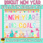 New Year: Bright Bulletin Board Kit | Printable Classroom Resource | Tales of Patty Pepper