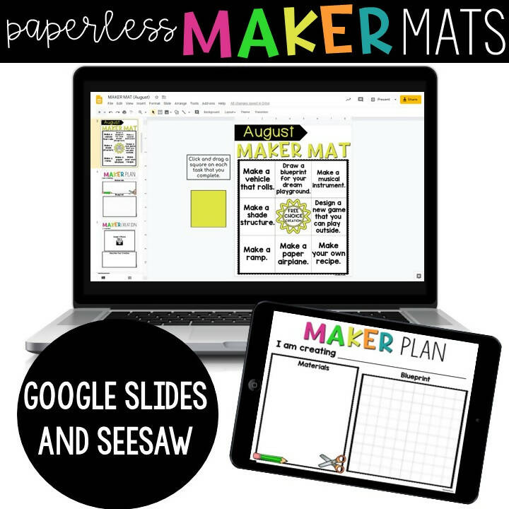 Maker Mats  Printable + Digital for K-5th Grade | Printable Classroom Resource | Teach Outside the Box- Brooke Brown