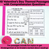 Valentine's Day Reading Passages with Comprehension for February | Printable Classroom Resource | Literacy with Aylin Claahsen