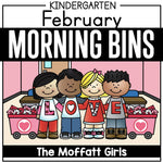 February Kindergarten Morning Bins | Printable Classroom Resource | The Moffatt Girls