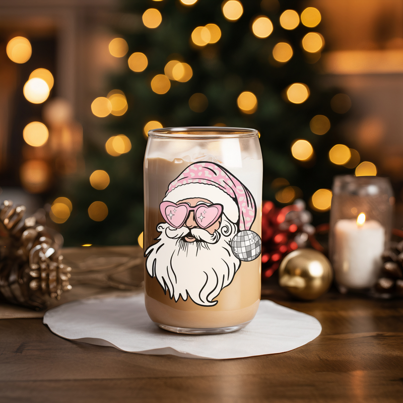 Vintage Santa Disco Hat | Glass Can | Crafting by Mayra | Hey, TEACH!