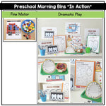 February Preschool Morning Bins | Printable Classroom Resource | The Moffatt Girls