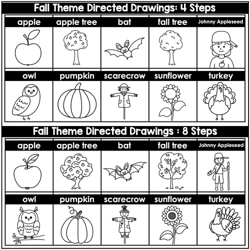 Fall Directed Drawings | Printable Classroom Resource | The Moffatt Girls