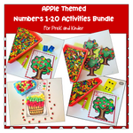 Apple Themed Number 1-20 Activities Bundles For PreK and Kinder by Little Journeys in PreK and K