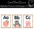 Load image into Gallery viewer, Printable Alphabet Posters with Images Coral Classroom Decor by UPRINT