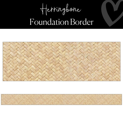 Boho Woven Herringbone Classroom Bulletin Board Border By Schoolgirl Style