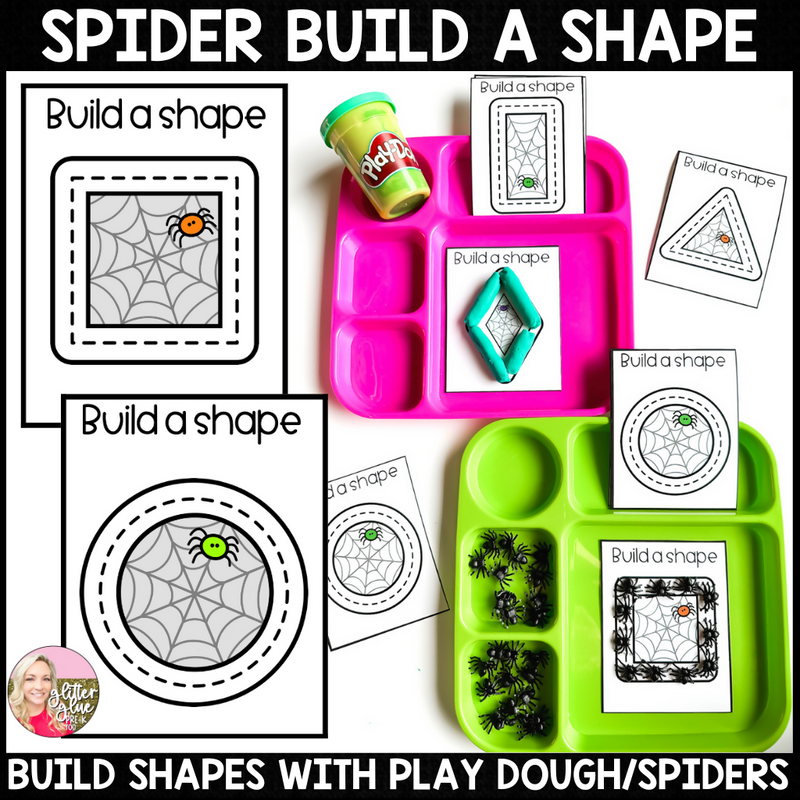 Halloween Spider Math Activities | Printable Classroom Resource | Glitter and Glue and Pre-K Too