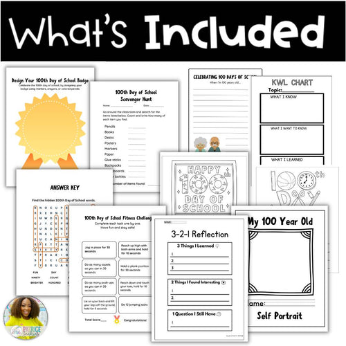100 Days of School: Student Activity Pack LOW PREP