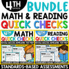 4th Grade Math Review Worksheets Reading Comprehension Passages Questions BUNDLE