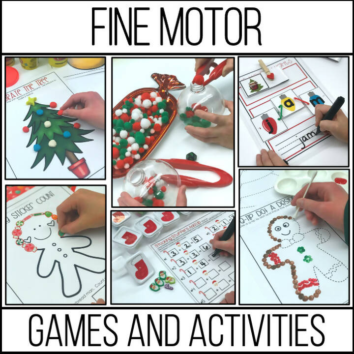 Morning Work Tubs Christmas and Holiday Fine Motor Bins December | Printable Classroom Resource | Differentiated Kindergarten