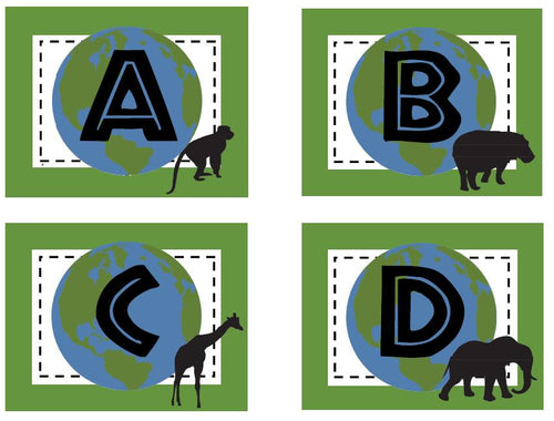 Word Wall Labels Animal Adventure by UPRINT