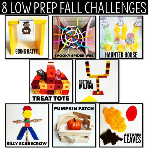 Fall STEM Bins® Team Builders for Halloween and Thanksgiving | Printable Classroom Resource | Teach Outside the Box- Brooke Brown