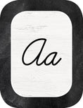 Load image into Gallery viewer, Cursive Alphabet Cards | Industrial Chic | Schoolgirl Style | UPRINT