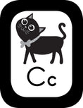 Load image into Gallery viewer, Alphabet Cards | Just Teach Black and White | UPRINT | Schoolgirl Style
