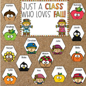 Just a Class Who Loves Fall Door Decor Kit | Printable Classroom Resource | Keeping up with the Kinders