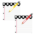 Load image into Gallery viewer, Black, White and Stylish Brights Notebook Paper and Pencils Cut-Outs by UPRINT