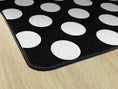 Load image into Gallery viewer, Black & White Polka Dot Classroom Rug by Schoolgirl Style