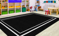 Load image into Gallery viewer, Black & White Border Classroom Rug by Schoolgirl Style