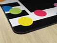 Load image into Gallery viewer, Rainbow Polka Dot Border Classroom Rug by Schoolgirl Style