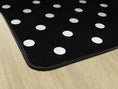Load image into Gallery viewer, Small White Polka Dots on Black | Classroom Rug | Schoolgirl Style