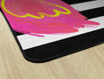 Load image into Gallery viewer, Black and White Stripes Flamingo Classroom Rug by Schoolgirl Style