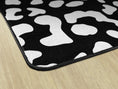 Load image into Gallery viewer, White On Black Leopard Dots Safari Classroom Rug by Schoolgirl Style