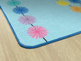 Load image into Gallery viewer, Rainbow Poms on Blue Classroom Rug by Schoolgirl Style