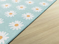 Load image into Gallery viewer, White Daisies on Blue Classroom Rug by Schoolgirl Style