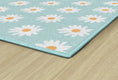 Load image into Gallery viewer, White Daisies on Blue Classroom Rug by Schoolgirl Style