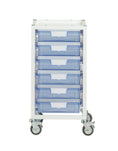 Load image into Gallery viewer, Slim Line, Single Column, 6 Module Cart Tinted Blue by CERTWOODUSA