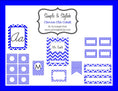Load image into Gallery viewer, Simple and Stylish Chevron Chic Cobolt Blue