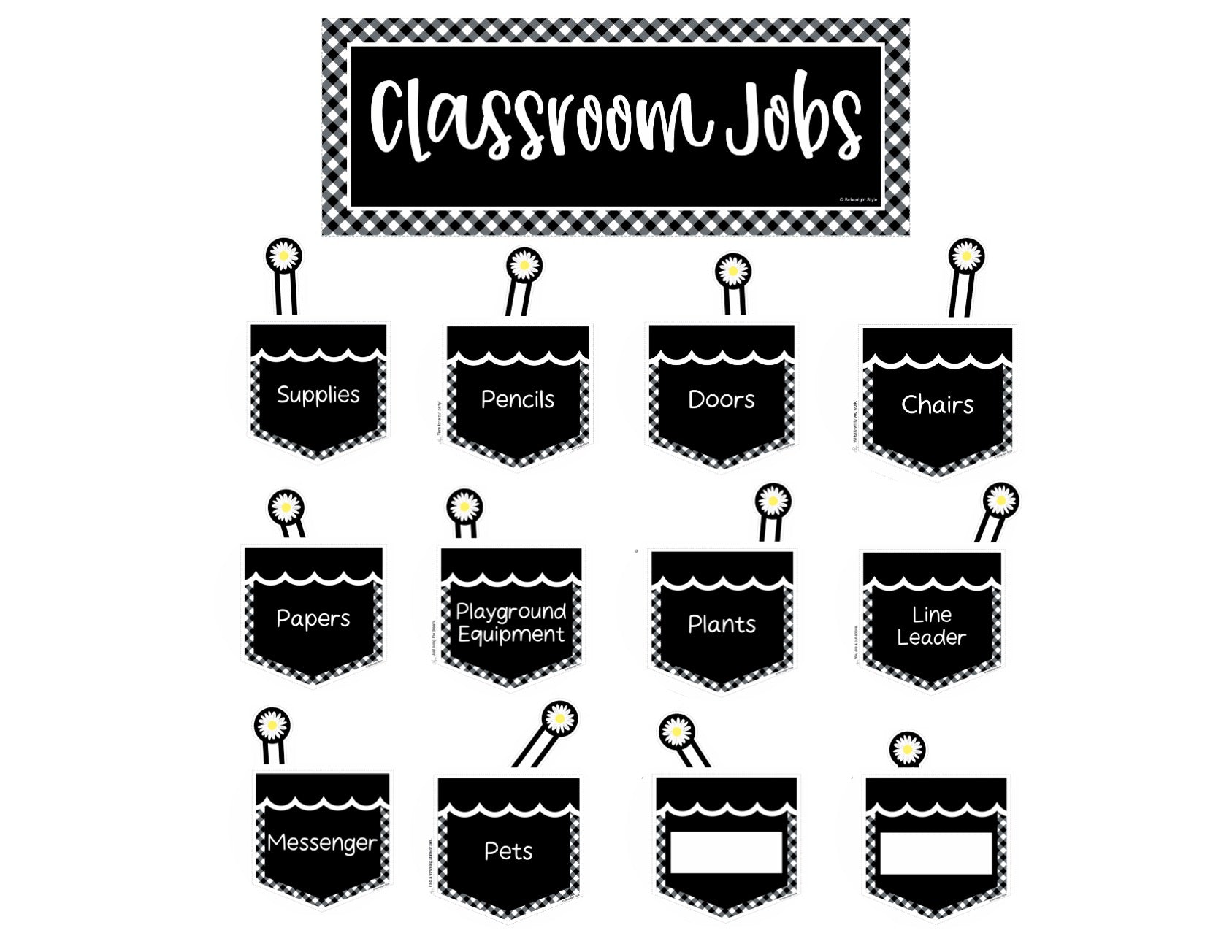 classroom-jobs-mini-bulletin-board-set-oops-a-daisy-schoolgirl-style for Free Printable Classroom Job Signs Classroom Jobs Mini Bulletin Board Set | OOPS-A-DAISY | Schoolgirl Style for Free Printable Classroom Job Signs