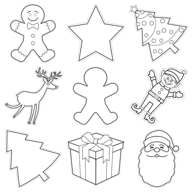 Christmas Cut Outs Color My Classroom by UPRINT